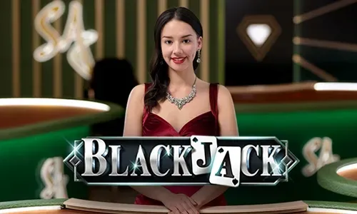 Live casino dealer with Baccarat table